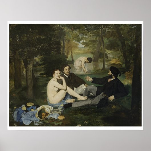 Edouard Manet - Mittagessen im Gras Poster (Vorne)