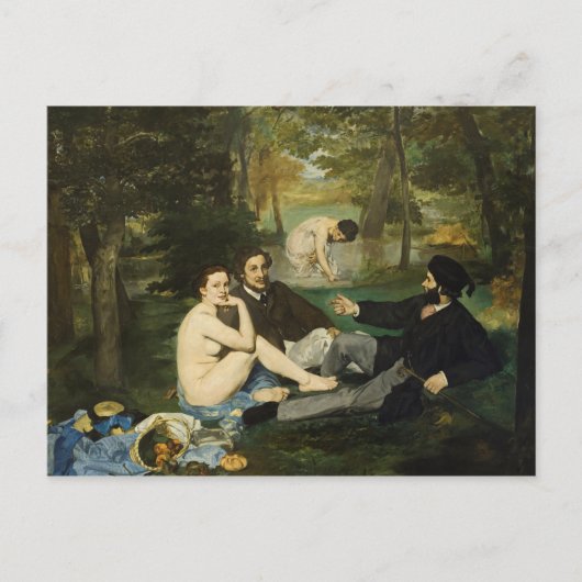 Edouard Manet - Mittagessen im Gras Postkarte (Vorderseite)