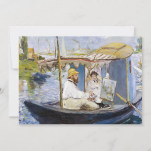 Edouard Manet - Monet in seinem Atelierboot Einladung