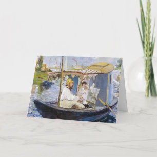 Edouard Manet - Monet in seinem Atelierboot Karte