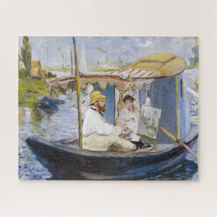 Edouard Manet - Monet in seinem Atelierboot Puzzle