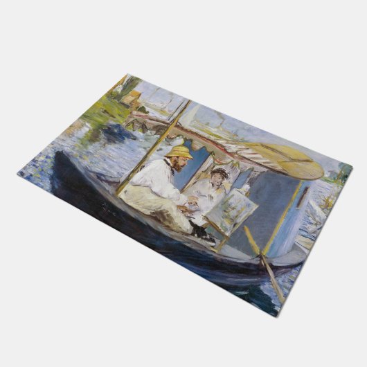 Edouard Manet - Monet in seinem Studio-Boot Fußmatte (Schrägansicht)