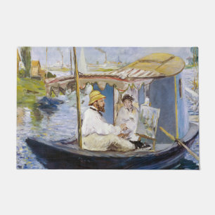 Edouard Manet - Monet in seinem Studio-Boot Fußmatte