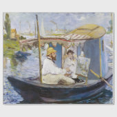 Edouard Manet - Monet in seinem Studio-Boot Geschenkpapier (Flach)