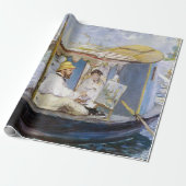Edouard Manet - Monet in seinem Studio-Boot Geschenkpapier (Ungerollt)