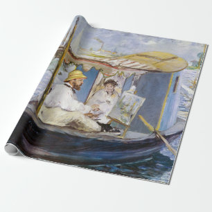 Edouard Manet - Monet in seinem Studio-Boot Geschenkpapier