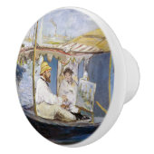 Edouard Manet - Monet in seinem Studio-Boot Keramikknauf (Rechts)