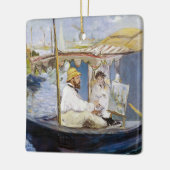 Edouard Manet - Monet in seinem Studio-Boot Keramikornament (Links)