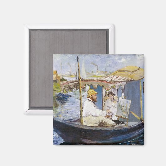 Edouard Manet - Monet in seinem Studio-Boot Magnet (Vorderseite/Rückseite)