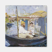 Edouard Manet - Monet in seinem Studio-Boot Magnet (Vorne)