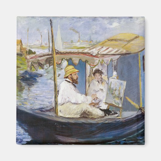 Edouard Manet - Monet in seinem Studio-Boot Magnet (Vorne)