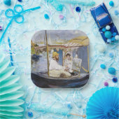 Edouard Manet - Monet in seinem Studio-Boot Pappteller (Party)