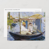 Edouard Manet - Monet in seinem Studio-Boot Postkarte (Vorne/Hinten)
