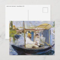 Edouard Manet - Monet in seinem Studio-Boot