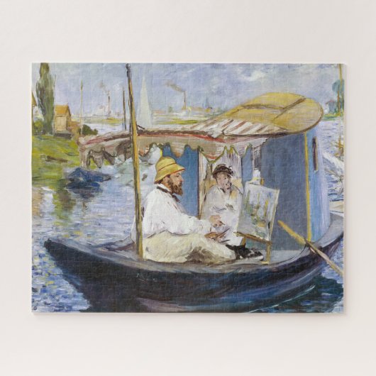 Edouard Manet - Monet in seinem Studio-Boot Puzzle (Horizontal)