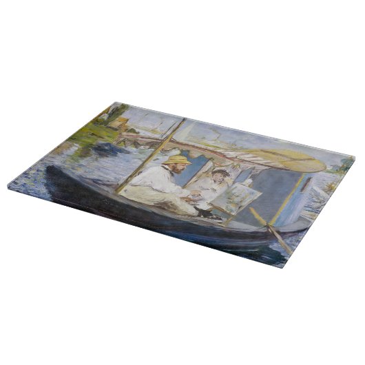 Edouard Manet - Monet in seinem Studio-Boot Schneidebrett (Ecke)