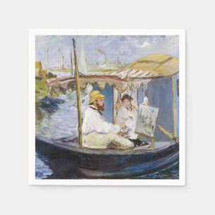 Edouard Manet - Monet in seinem Studio-Boot Serviette