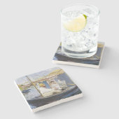 Edouard Manet - Monet in seinem Studio-Boot Steinuntersetzer (Seitenansicht)