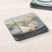 Edouard Manet - Monetmalerei auf seinem Studio-Boo Getränkeuntersetzer (Linke Seite)