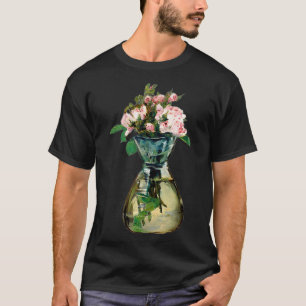 Edouard Manet Moosrosen in einer Vase Design T-Shirt