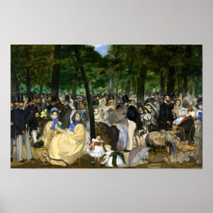 Edouard Manet - Musik im Tuilerien-Garten Poster