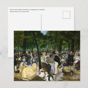Edouard Manet - Musik im Tuileriengarten Postkarte