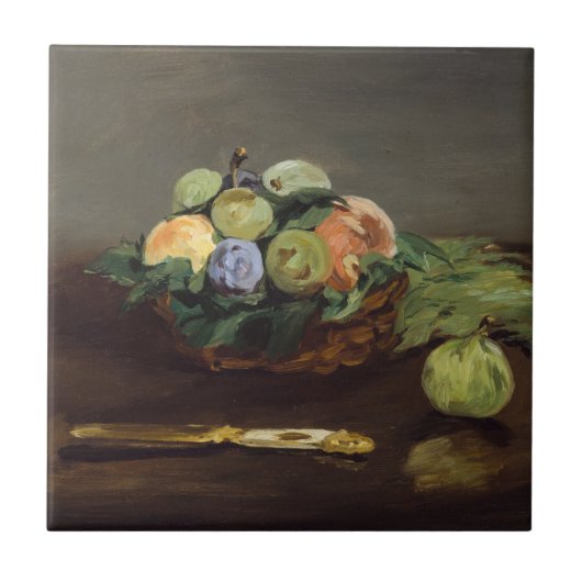 Edouard Manet - Obstkorb Fliese (Vorderseite)