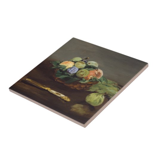 Edouard Manet - Obstkorb Fliese (Seite)