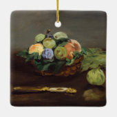 Edouard Manet - Obstkorb Keramikornament (Rückseite)