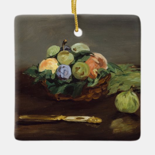 Edouard Manet - Obstkorb Keramikornament (Vorderseite)