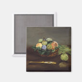 Edouard Manet - Obstkorb Magnet (Vorderseite/Rückseite)