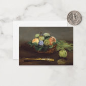 Edouard Manet - Obstkorb Mitteilungskarte (Vorderseite/Rückseite Beispiel)