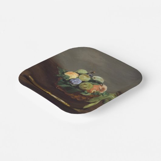Edouard Manet - Obstkorb Pappteller (Gewinkelt)