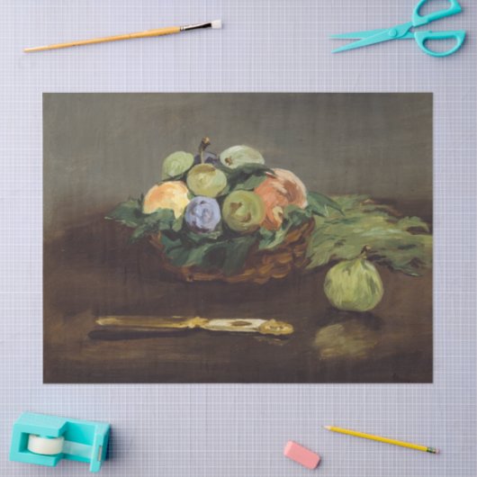 Edouard Manet - Obstkorb Seidenpapier (Basteln)
