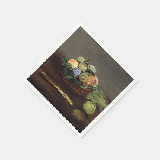 Edouard Manet - Obstkorb Serviette (Ecke)