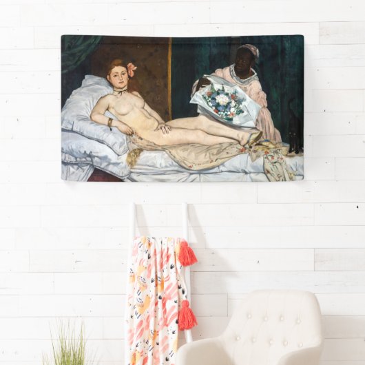 Edouard Manet - Olympia Banner (Insitu)