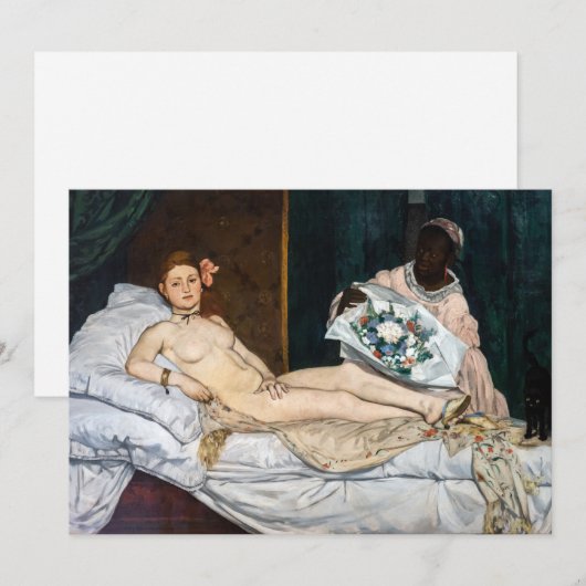 Edouard Manet - Olympia Einladung (Vorne/Hinten)