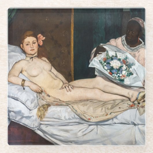 Edouard Manet - Olympia Glasuntersetzer (Vorderseite)