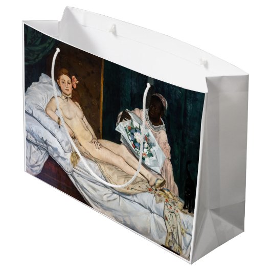 Edouard Manet - Olympia Große Geschenktüte (Rückseite Schrägansicht)