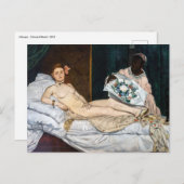 Edouard Manet - Olympia Postkarte (Vorne/Hinten)