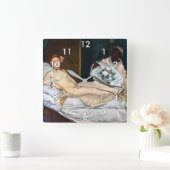Edouard Manet - Olympia Quadratische Wanduhr (Zuhause)