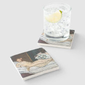 Edouard Manet - Olympia Steinuntersetzer (Seitenansicht)