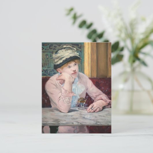 Edouard Manet - Plum Brandy Postkarte (Stehend Vorderseite)