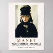 Édouard Manet Portrait Berthe Morisot Art Print Poster (Vorne)