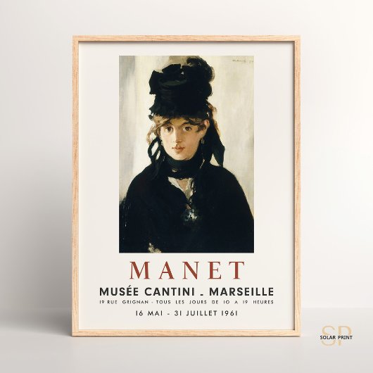 Édouard Manet Portrait Berthe Morisot Art Print Poster