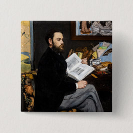 Edouard Manet - Portrait von Emile Zola Button