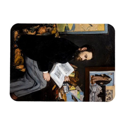 Edouard Manet - Portrait von Emile Zola Magnet (Horizontal)