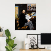 Edouard Manet - Portrait von Emile Zola Poster (Heimbüro)