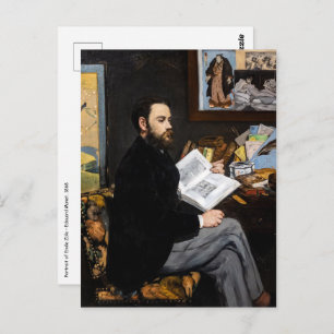 Edouard Manet - Portrait von Emile Zola Postkarte
