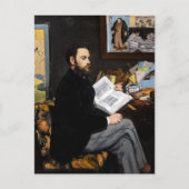 Edouard Manet - Portrait von Emile Zola Postkarte (Vorderseite)